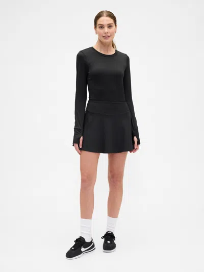 Gap Factory Gapfit Brushed Jersey Ruched T-shirt In Black