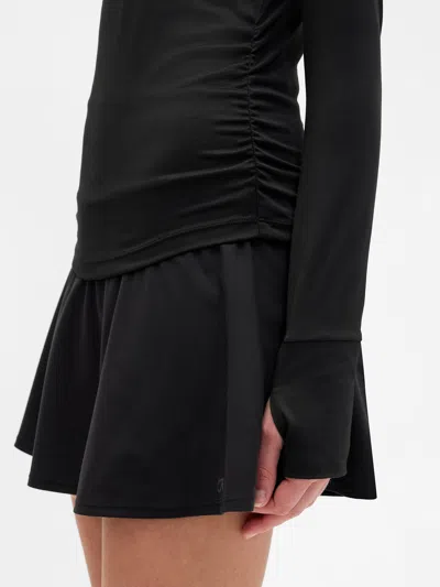 Gap Factory Gapfit Brushed Jersey Ruched T-shirt In Black