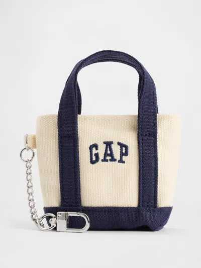 Gap Factory Logo Tote Keychain Charm In Blue