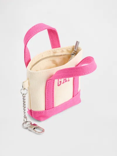 Gap Factory Logo Tote Keychain Charm In Pink