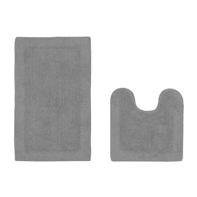 Better Trends Edge Bath Rug In Gray
