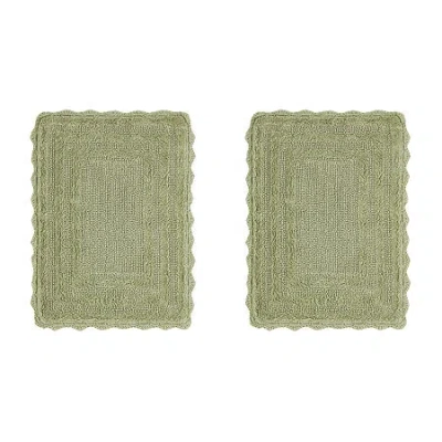 Better Trends Lilly Crochet Bath Rug In Green