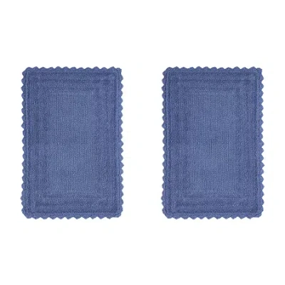 Better Trends Lilly Crochet Bath Rug In Blue