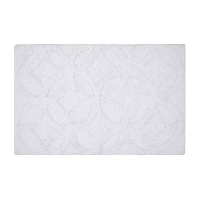 Knightsbridge Rectangle Bath Rug In White