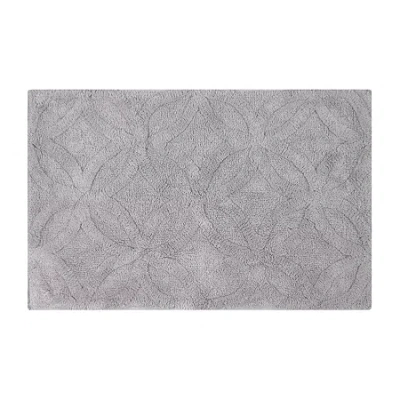 Knightsbridge Rectangle Bath Rug In Gray