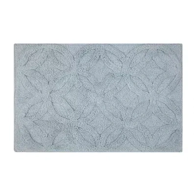 Knightsbridge Rectangle Bath Rug In Blue