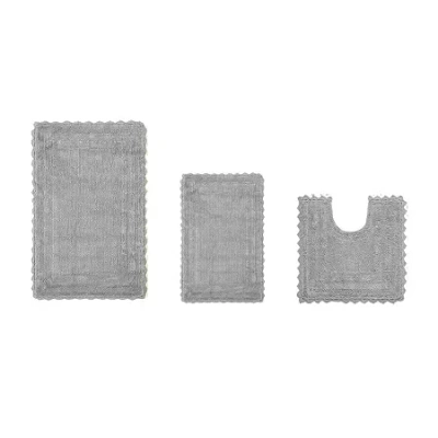Better Trends Lilly Crochet Bath Rug In Gray
