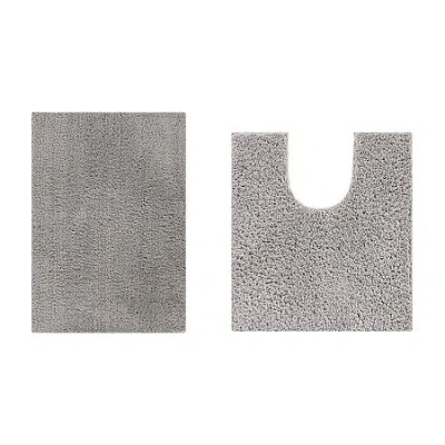 Better Trends Microplush 2-pc. Bath Rug Set In Gray