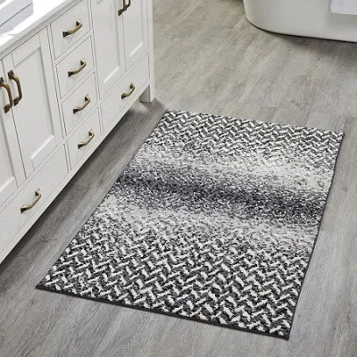 Better Trends Casablanca Bath Rug In Gray