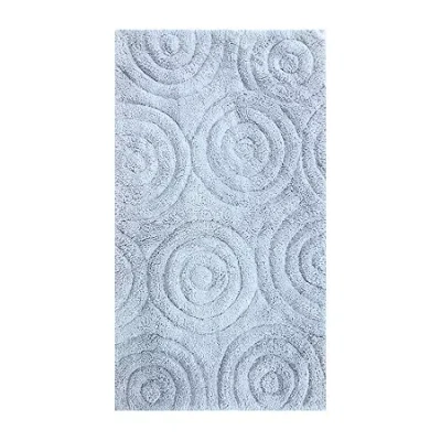 Knightsbridge Circles Bath Rug In Blue