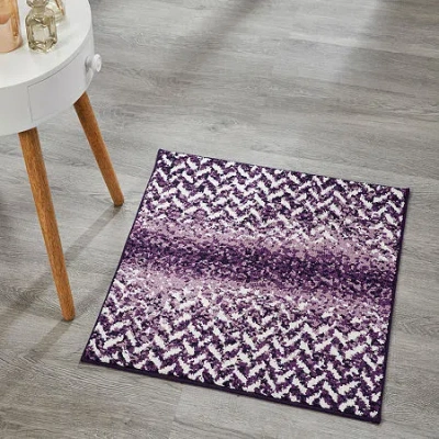Better Trends Casablanca Bath Rug In Purple
