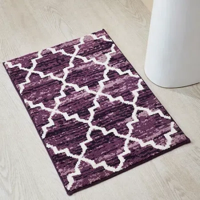 Better Trends Savio Bath Rug In Purple