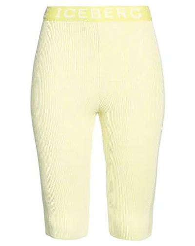 Iceberg Woman Shorts & Bermuda Shorts Lime Green Size M Cotton In Green