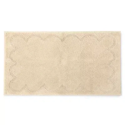 Martha Stewart Cotton Scalloped Bath Rug In Gray