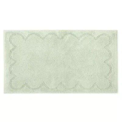 Martha Stewart Cotton Scalloped Bath Rug In Green