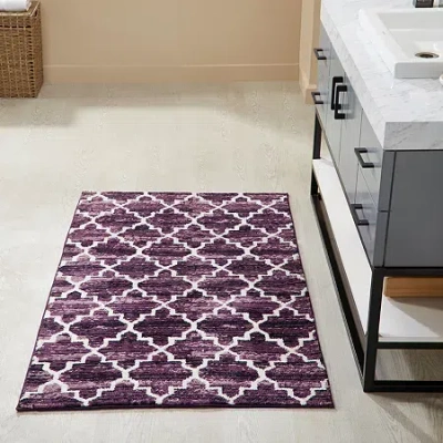 Better Trends Savio Bath Rug In Purple