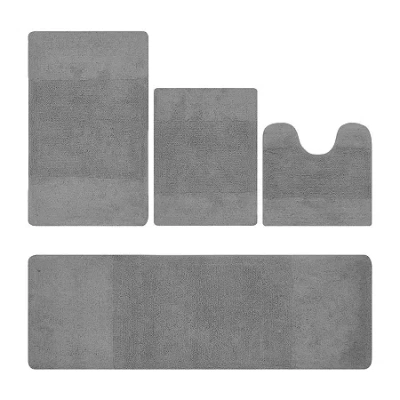 Better Trends Granada Bath Rug In Gray