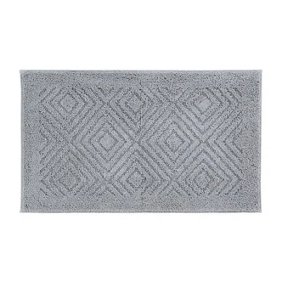 Better Trends Trier Bath Rug In Silver