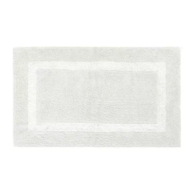Better Trends Hotel Collection Cotton Reversible Bath Rug In White