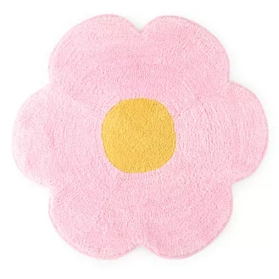 Ink+ivy Kids Flower Bath Rug In Yellow