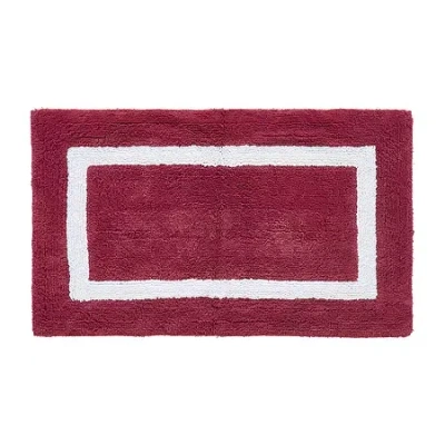 Better Trends Hotel Collection Cotton Reversible Bath Rug In Red