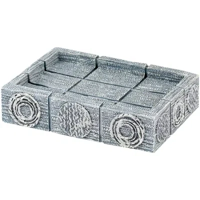 Avanti Galaxy Silver Soap Dish In White