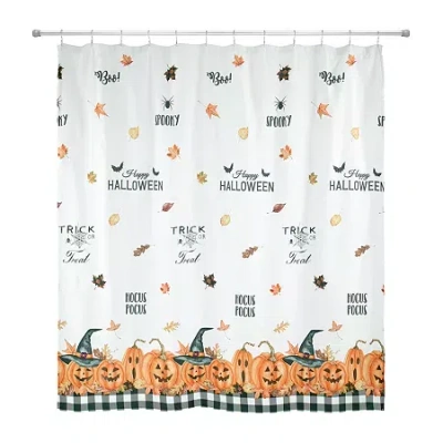Avanti Pumpkin Patch Shower Curtain In White