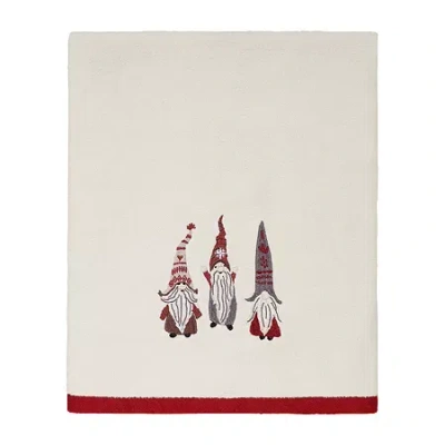 Avanti Christmas Gnome Holiday Bath Towel In White