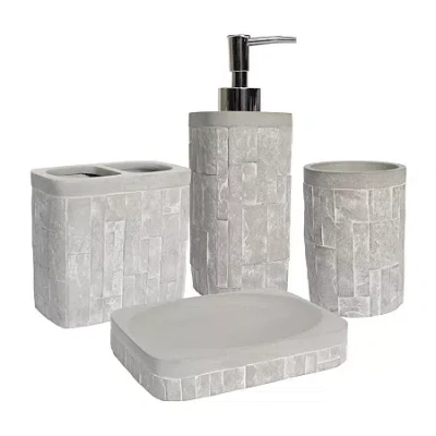 Sweet Home Collection Avalon 4-pc. Bath Accessory Set In Gray