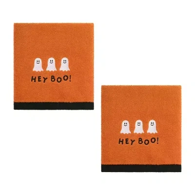 Avanti Hey Boo 2 Pack Hand Towel In Orange