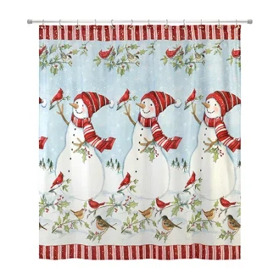 Avanti Holiday Cheer Shower Curtain In Blue
