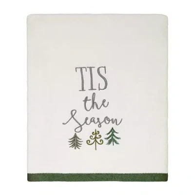 Avanti Christmas Trees Holiday Bath Towel In White