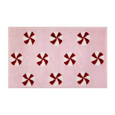 Avanti Peprmint Candy Bath Rug In Pink