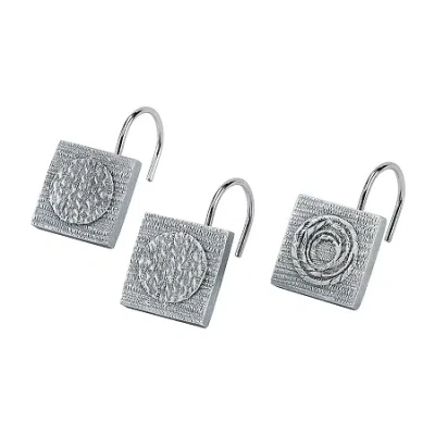 Avanti Galaxy Silver Shower Curtain Hooks In Gray