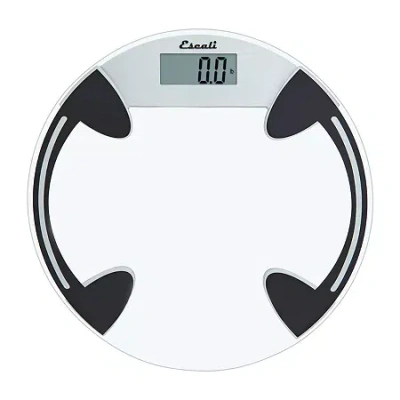 Escali Round Glass Bathroom Digital Scale B18orc In White