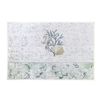 Avanti Coastal Terrazzo Bath Rug In White