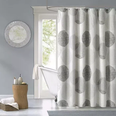 Madison Park Essentials Glendale Printed Shower Curtain In Gray