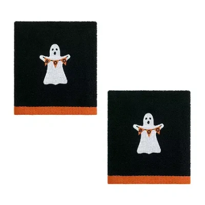 Avanti Ghost Boo 2 Pack Hand Towel In Black