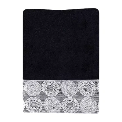 Avanti Galaxy Circles Bath Towel Collection In Black