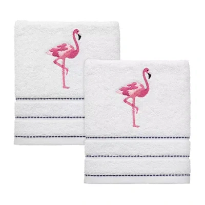 Izod Flamingo 2-pc. Hand Towel In White