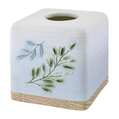 Avanti Ombre Leaves Tissue Box Cover In Green
