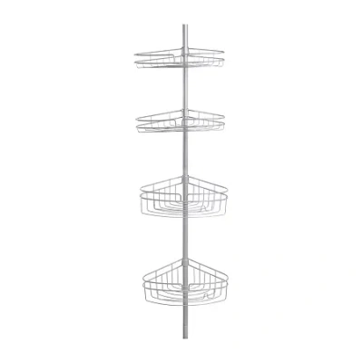 Kenney 4-tier Spring Tension Corner Pole Shower Caddy In Silver