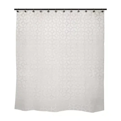 Kenney Geometric Shower Curtain Liner In Gray