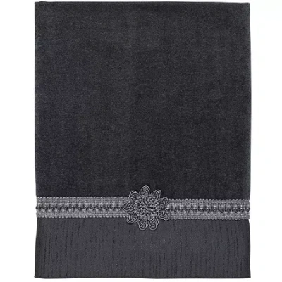 Avanti Braided Cuff Bath Towel Collection In Gray