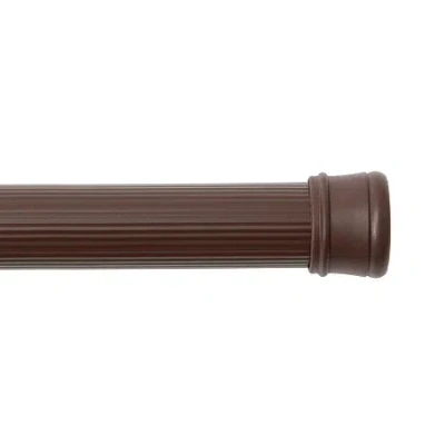 Kenney Twist & Fit No Tools 36-63 In Adjustable Spring Tension Shower Curtain Rod In Brown
