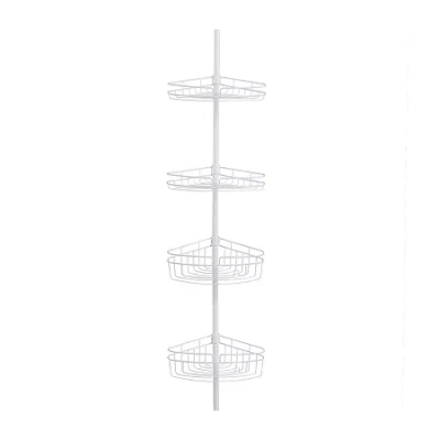 Kenney 4-tier Spring Tension Corner Pole Shower Caddy In White