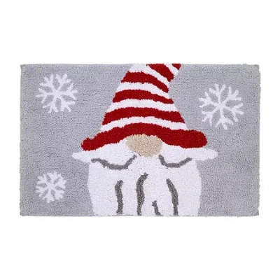 Avanti Christmas Gnome Bath Rug In Gray