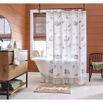 Avanti Grateful Patch Shower Curtain In White