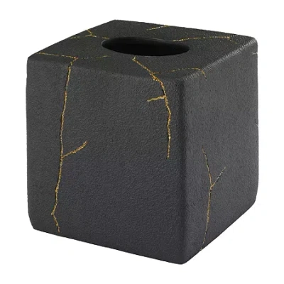 Nicole Miller Sydney Tissue Box Cover In Black