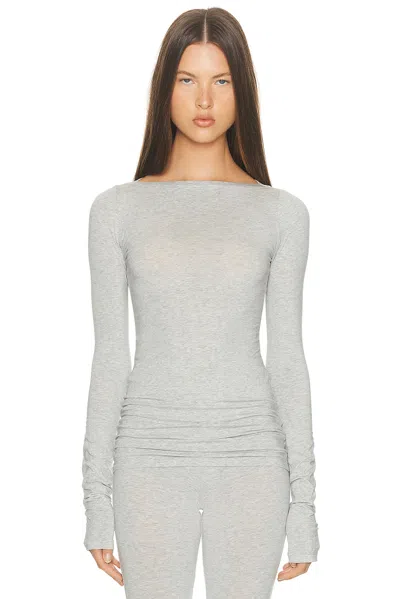 Helsa The Extra Slim Jersey Shirt In Gray